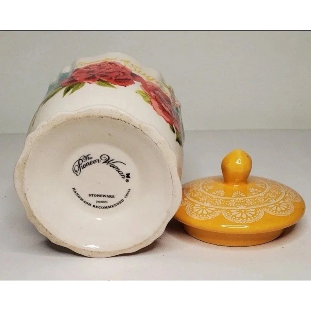 The Pioneer Woman Blossom Jubilee Stoneware Sugar Bowl with Lid NEW